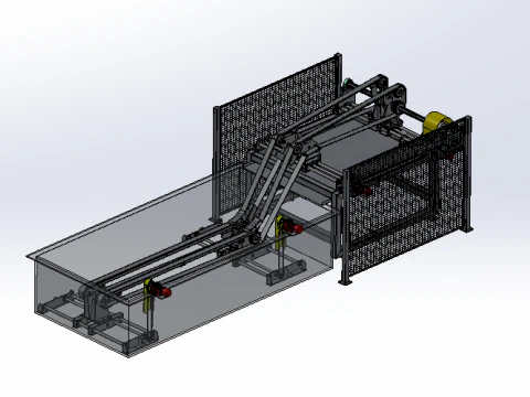 Quenching tank conveyor line 3D Model