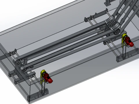 Quenching tank conveyor line 3D Model
