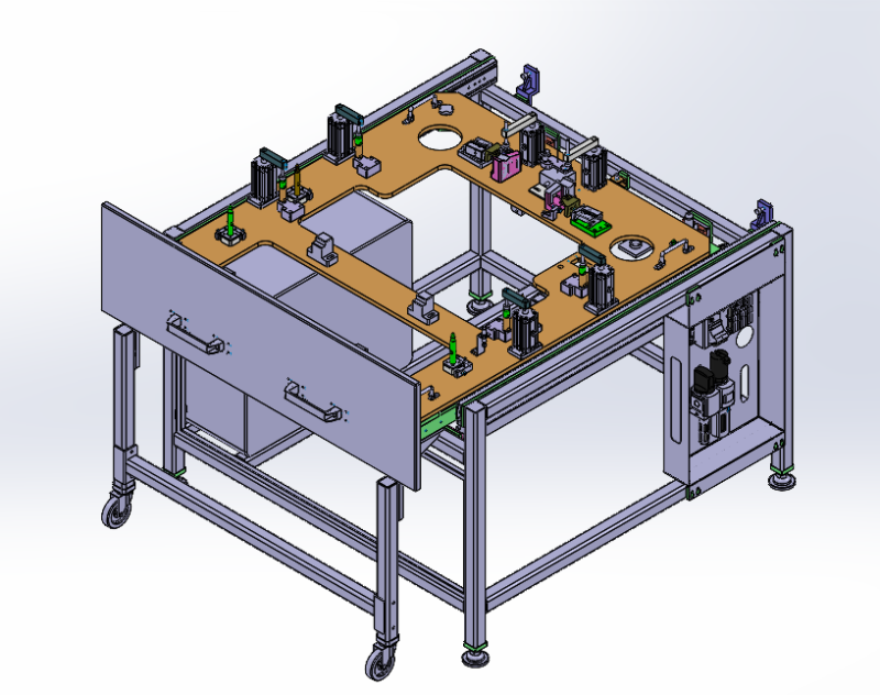 Верстак для сборки люка на крыше 3D Модель .c4d .max .obj .3ds .fbx .stl .blend 