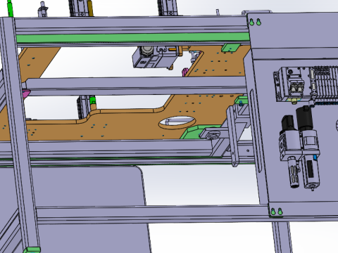Верстак для сборки люка на крыше 3D Модель