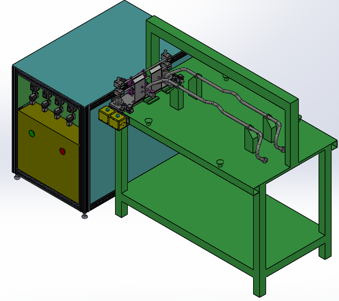汽车稳定杆喷涂设备 3D 模型 .c4d .max .obj .3ds .fbx .stl .blend