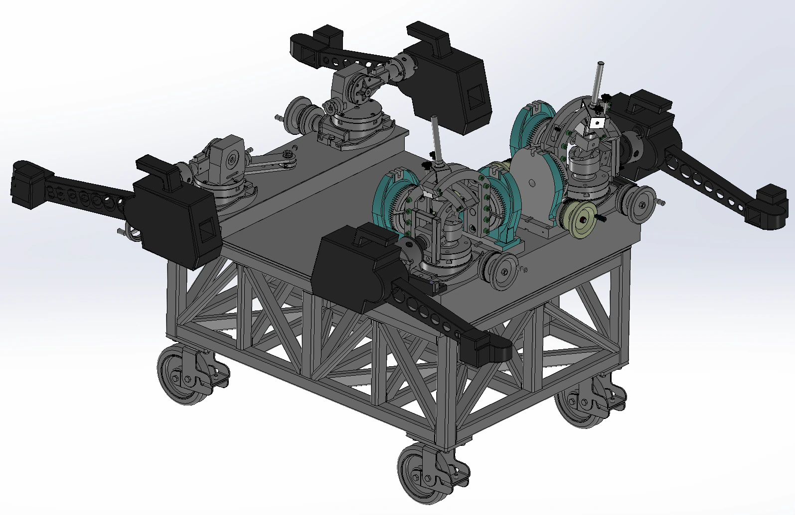 Four-wheel alignment tester 3D Model .c4d .max .obj .3ds .fbx .stl .blend 