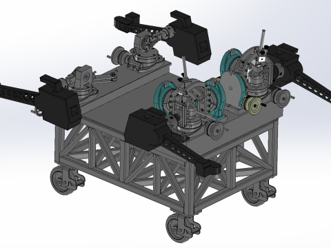 四轮定位测试仪 3D 模型