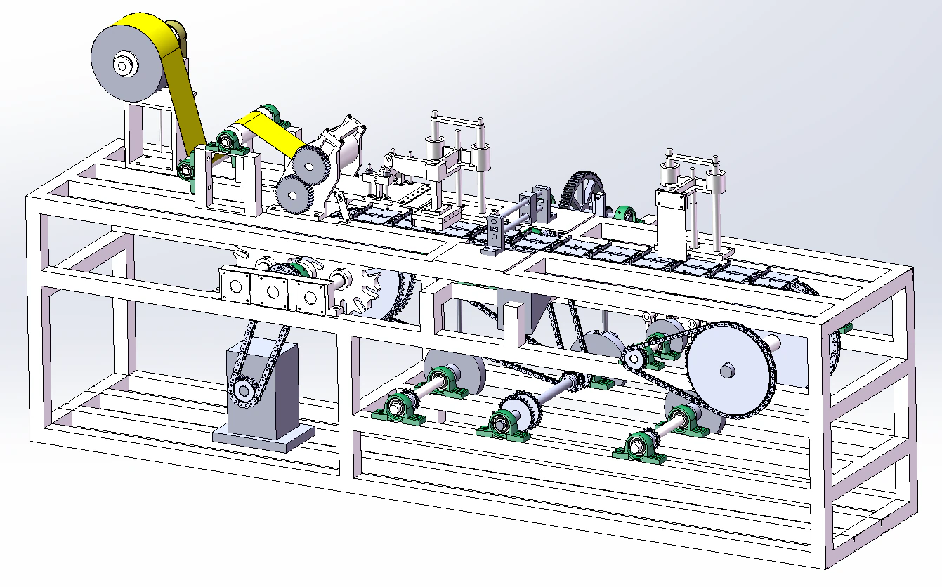 Fully automatic paper bag packaging production machine 3D Model .c4d .max .obj .3ds .fbx .stl .blend