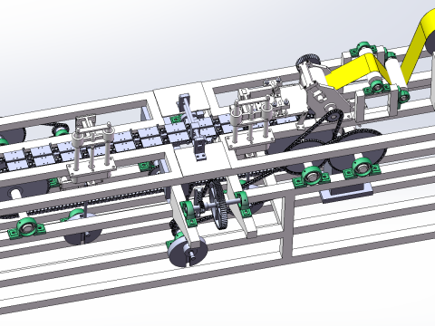 Vollautomatische Produktionsmaschine für Papiertütenverpackungen 3D Modell