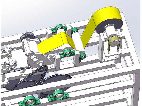 Vollautomatische Produktionsmaschine für Papiertütenverpackungen 3D Modell
