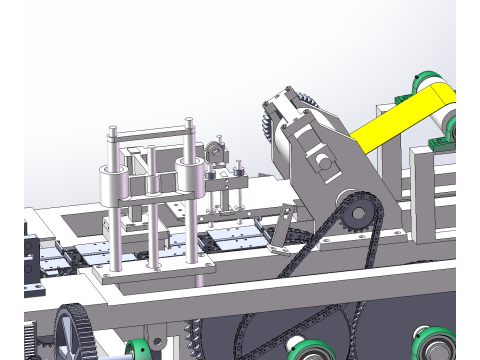 Vollautomatische Produktionsmaschine für Papiertütenverpackungen 3D Modell