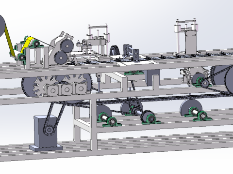 Vollautomatische Produktionsmaschine für Papiertütenverpackungen 3D Modell