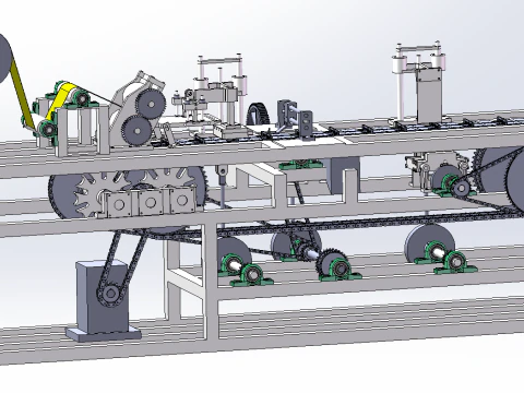 Fully automatic paper bag packaging production machine 3D Model