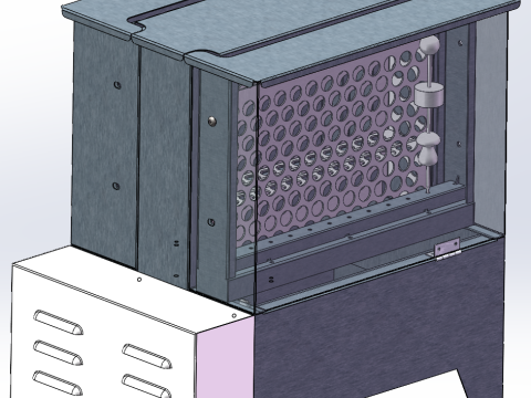 Portable travel barbecue box 3D Model