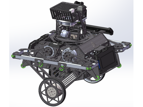 轮式机器人 3D 模型
