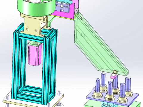 Coin sorting and packaging machine 3D Model