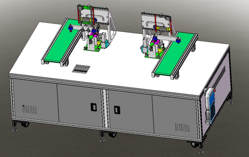 Konektör test makinesi otomatik hat iş istasyonu xt 3D Model .c4d .max .obj .3ds .fbx .stl .blend