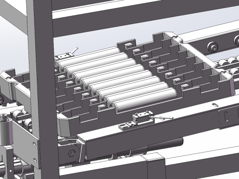 डिफ्लेक्टर असेंबली और टेप वाइंडिंग मशीन 3D मॉडल