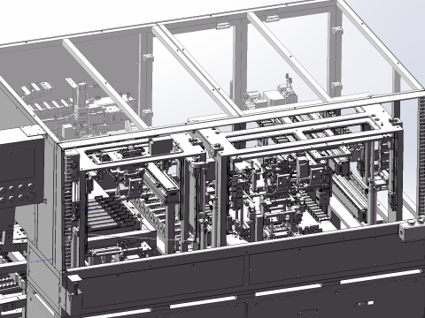 डिफ्लेक्टर असेंबली और टेप वाइंडिंग मशीन 3D मॉडल