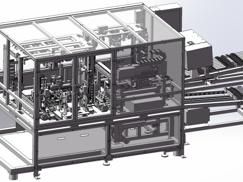डिफ्लेक्टर असेंबली और टेप वाइंडिंग मशीन 3D मॉडल