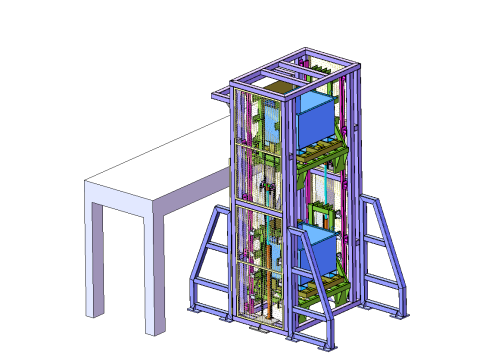 Soulevez la marche de la benne Modèle 3D