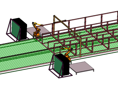 रोबोट ग्लास फीडर 3D मॉडल