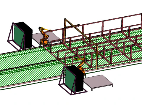 로봇 유리 피더 3D 모델