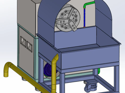 Single shaft grinding machine 3D Model
