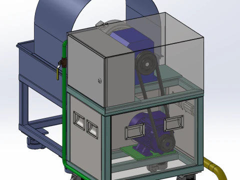 Single shaft grinding machine 3D Model