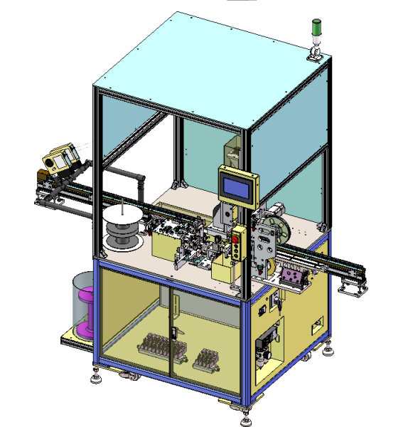 Single shaft horizontal winding machine step 3D Model .c4d .max .obj .3ds .fbx .stl .blend 