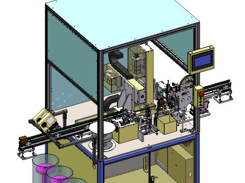 Single shaft horizontal winding machine step 3D Model