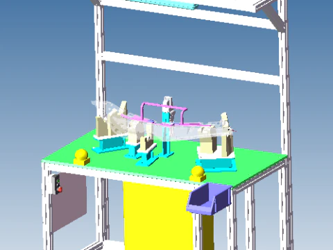 Робоча станція монтажу внутрішньої обробки автомобіля 3D Модель