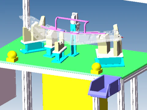 Automobile interior trim assembly workstation 3D Model