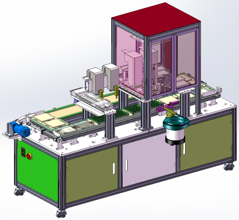 Зумер автоматичне дозування та збірка кругової складальної лінії 3D Модель .c4d .max .obj .3ds .fbx .stl .blend 