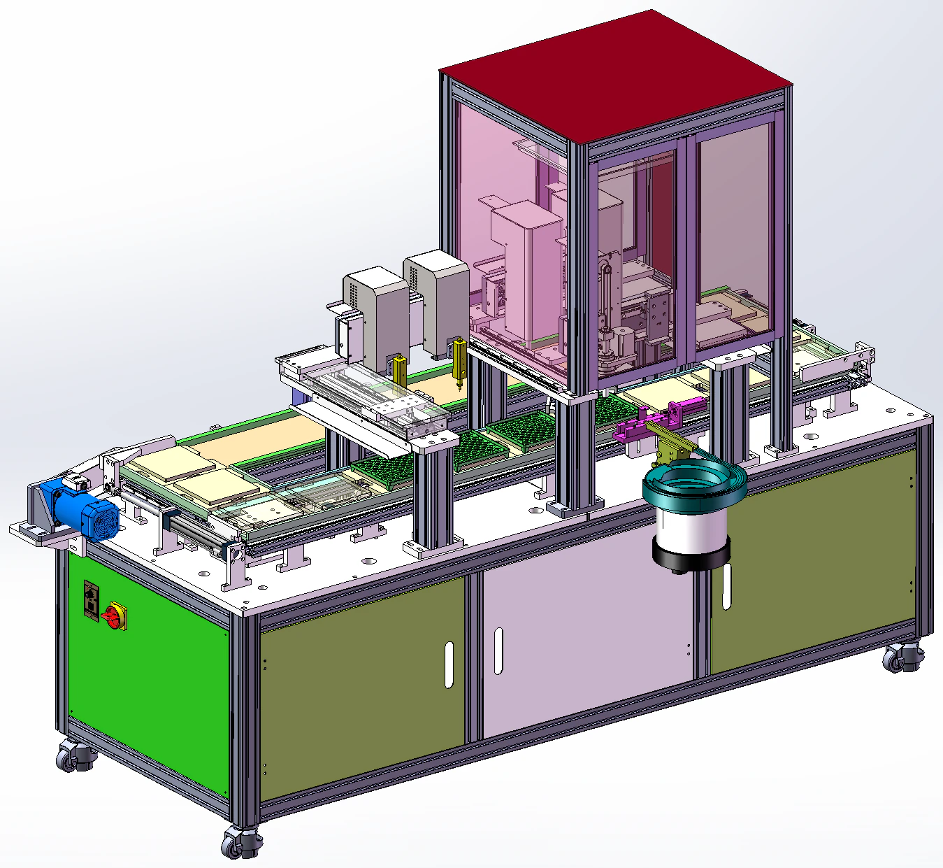 Buzzer automatic dispensing and assembly circular assembly line 3D Model .c4d .max .obj .3ds .fbx .stl .blend