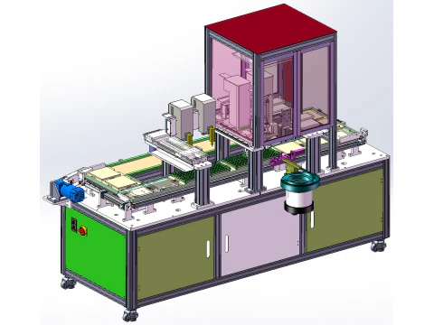 부저 자동분주 및 조립 원형 조립라인 3D 모델