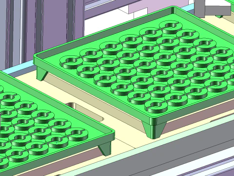Buzzer automatic dispensing and assembly circular assembly line 3D Model