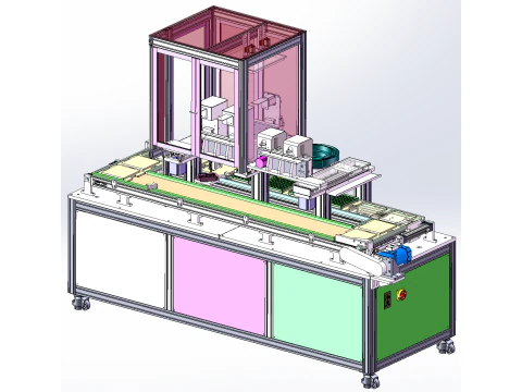 Buzzer automatic dispensing and assembly circular assembly line 3D Model