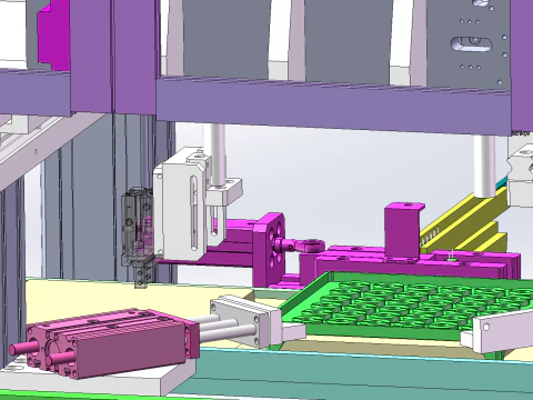 Buzzer automatic dispensing and assembly circular assembly line 3D Model
