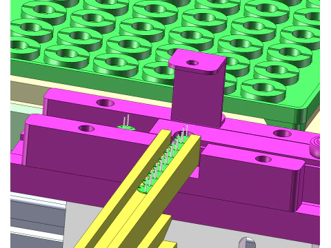Buzzer automatic dispensing and assembly circular assembly line 3D Model