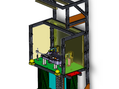 Рабочая станция с коленным ободом 3D Модель