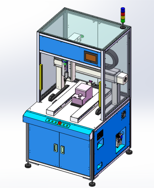 표준 이중 스테이션 바닥형 자동 나사 가공기 3D 모델 .c4d .max .obj .3ds .fbx .stl .blend