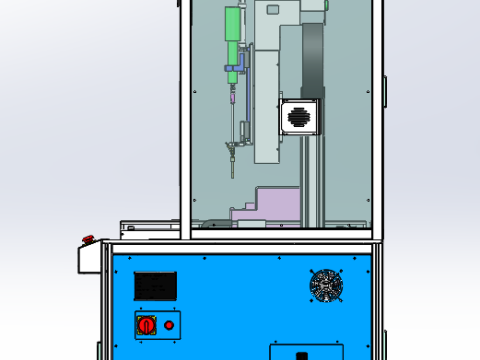 표준 이중 스테이션 바닥형 자동 나사 가공기 3D 모델