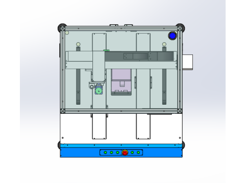 표준 이중 스테이션 바닥형 자동 나사 가공기 3D 모델