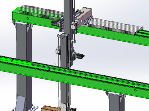 Automatic Line for Drum Handling Truss 3D Model