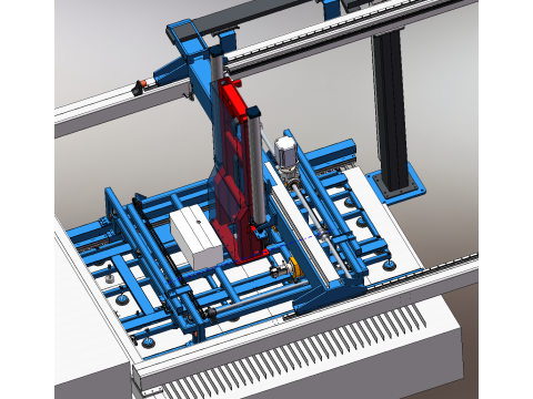 Laser cutting machine loading and unloading 3D Model