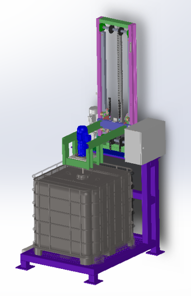 油桶搅拌站 3D 模型 .c4d .max .obj .3ds .fbx .stl .blend 