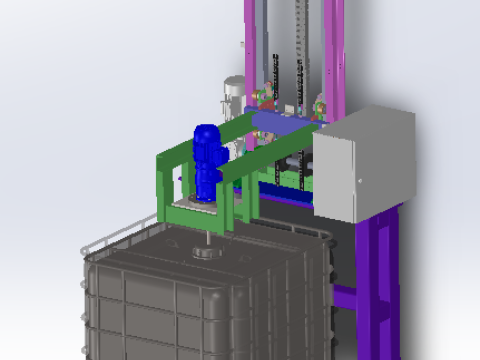 油桶搅拌站 3D 模型