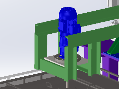 油桶搅拌站 3D 模型