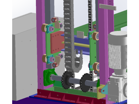 油桶搅拌站 3D 模型