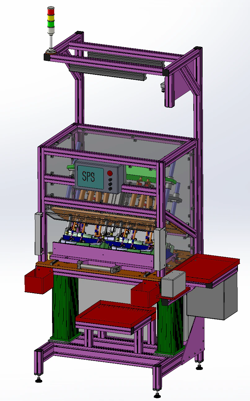 Side baffle installation workstation 3D Model .c4d .max .obj .3ds .fbx .stl .blend 