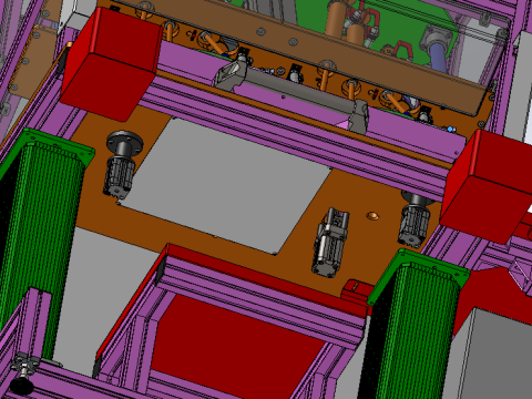 측면 배플 설치 워크스테이션 3D 모델