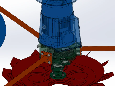 YL-30 Impeller aerator 3D Model
