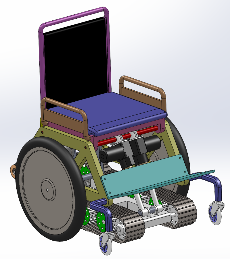 क्रॉलर सीढ़ी चढ़ने वाली व्हीलचेयर 3D मॉडल .c4d .max .obj .3ds .fbx .stl .blend 